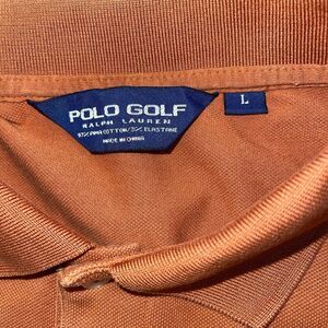 Polo Golf‎ Ralph Lauren Shirt Men Large Orange 97% Pima Short Sleeve